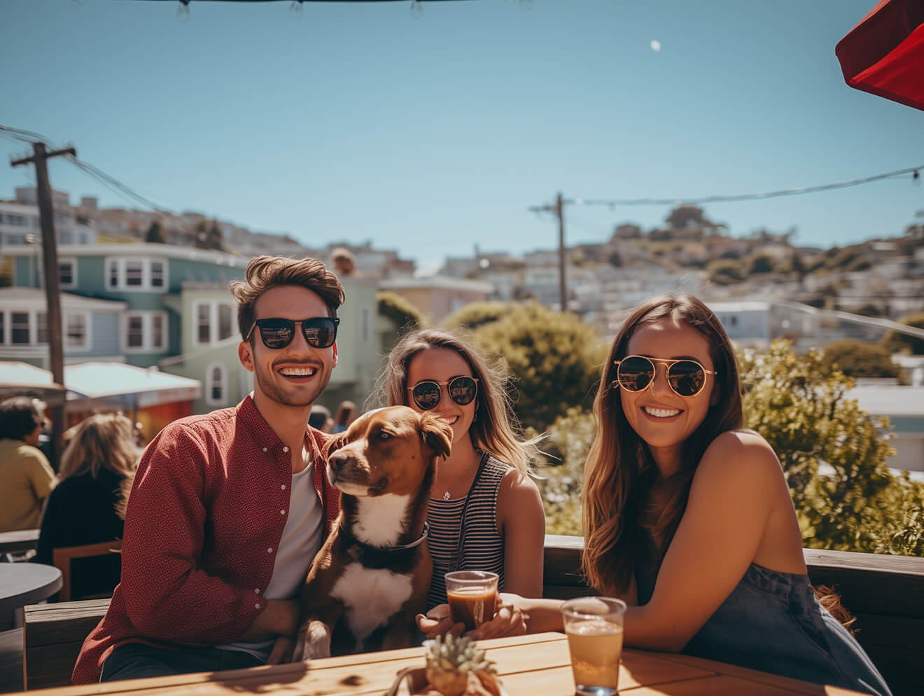 Sunny-Day-Smiles-with-Friends-and-Dog